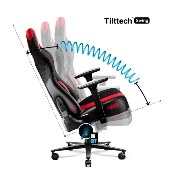 Žaidimų kėdė Diablo Chairs Diablo X-PLAYER 2.0 Juoda Raudona