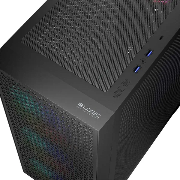 ATX Pus-torņveida Kārba Logic AT-DART-PRO-ARGB-10 Melns