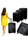 3-in-1 suitcase set - black Trizand 26661