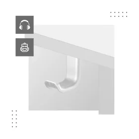 Rašomasis stalas Gaming Mark Adler MA-Leader 7.0 White Balta