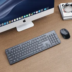 Klaviatuur ja Juhtmevaba Hiir GEMBIRD KBS-WCH-04 Must Inglise QWERTY