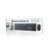 Klaviatūra ir belaidė pelė GEMBIRD KBS-WCH-04 Juoda Anglų QWERTY