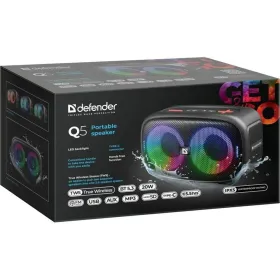 Nešiojamos Bluetooth garso kolonėlės Defender 65305 Juoda 20 W