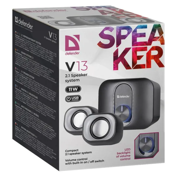 PC Skaļruņi Defender 65213 Melns 6 W 11 W