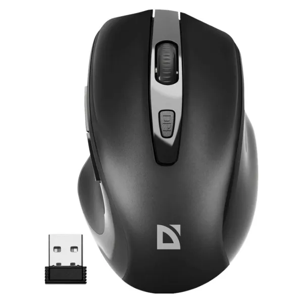 Optiskā Bezvadu Pele Defender DEFENDER PRIME MB-053 RF SILENT Melns