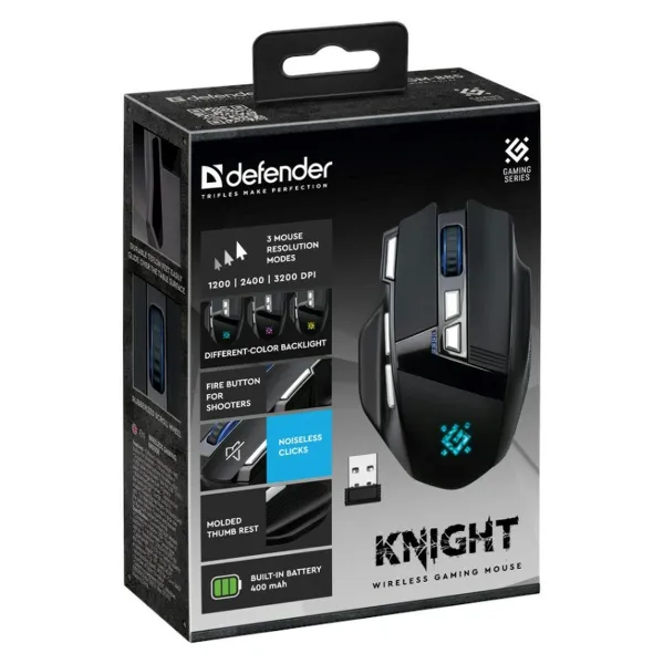 Gaming Mouse Defender GM-885 KNIGHT Black 3200 DPI