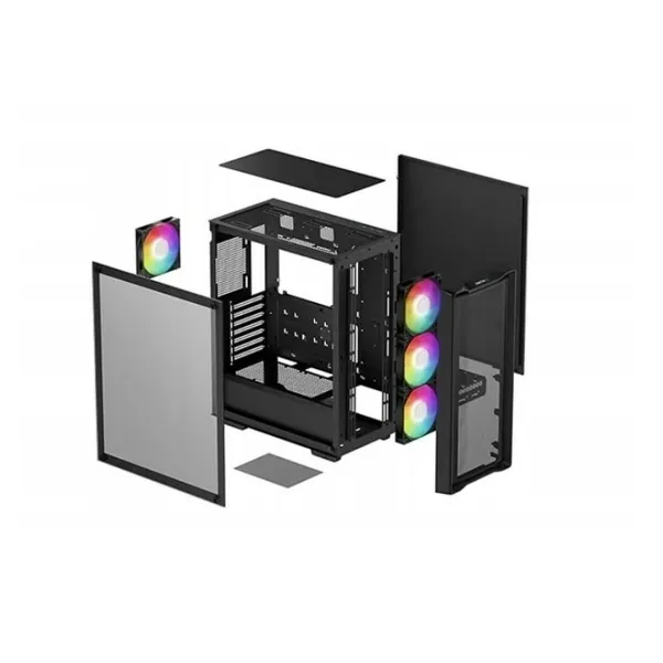 ATX pusiau bokšto tipo korpusas DEEPCOOL R-CC560-BKAMA4-G-2 Juoda Spalvotas
