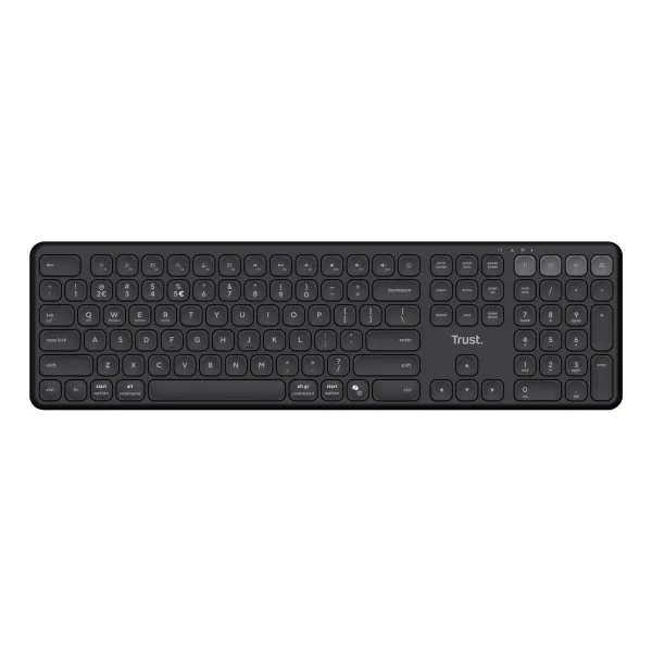 Bezvadu Klaviatūra Trust Vaiya Melns QWERTY Qwerty US