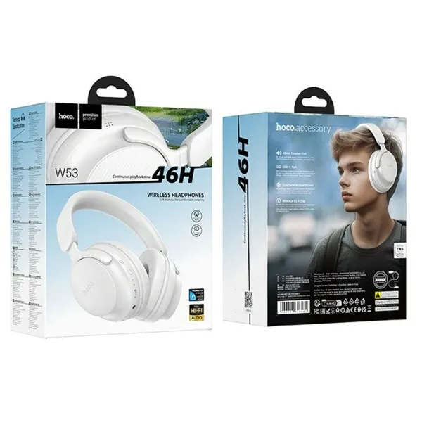 Belaidės ausinės Hoco W53 Tone Balta