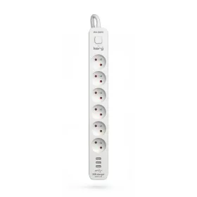 Сетевой фильтр 6 Tomas с выключателем Kerg M02597 (1,5 m)