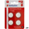 Baterijos Verbatim CR2032  4 Dalys 20 vnt. 3V