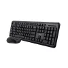 Klaviatūra un Bezvadu Pele Trust TKM-350 Melns QWERTY