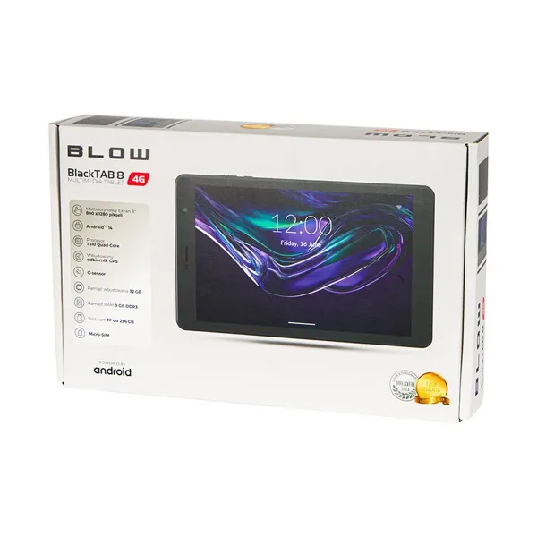 Planšetė Blow BlackTAB8 Unisoc T310 3 GB RAM 32 GB Juoda