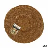 Table Mat Privilege Marine algae Brown Ø 25 cm (36 Units)