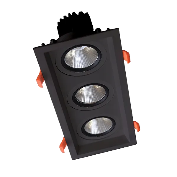 KOLMEKORDNE LED-LIIKUTAV KOHTVALGUSTI 3X15W 230V 4000K MUST