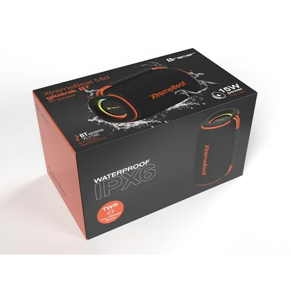 Nešiojamos Bluetooth garso kolonėlės Tracer XtremeBeat TWS Juoda 15 W