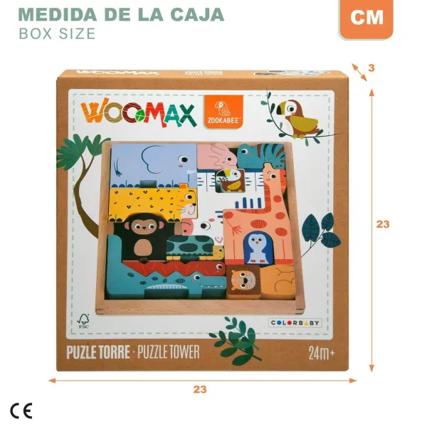 Lasten puinen palapeli Woomax (6 osaa)