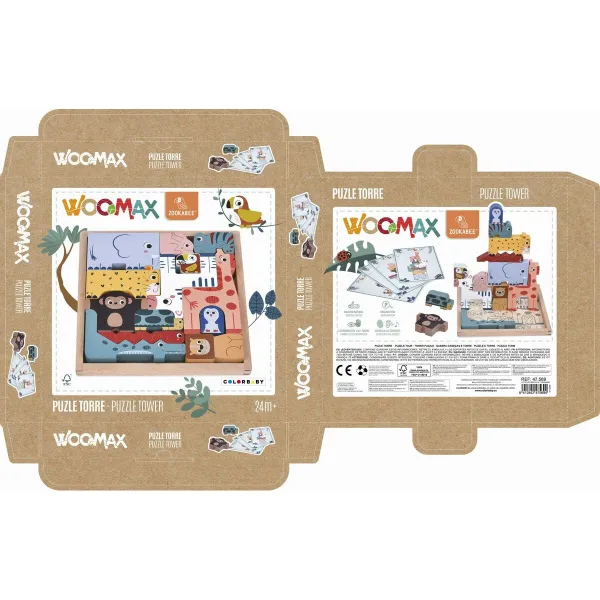 Lasten puinen palapeli Woomax (6 osaa)