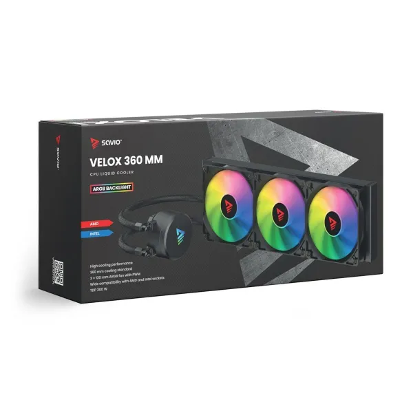 Šķidruma dzesēšanas komplekts Savio VELOX 360 MM