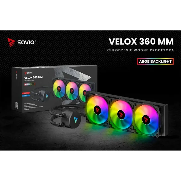 Šķidruma dzesēšanas komplekts Savio VELOX 360 MM