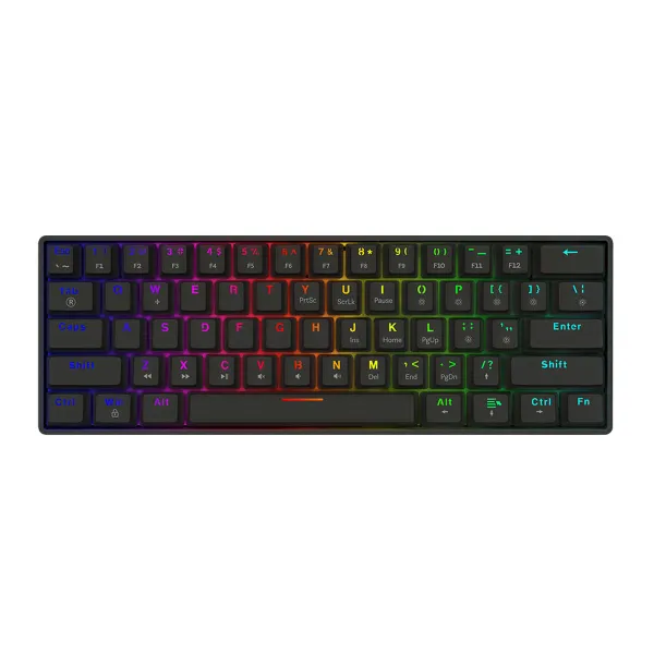 Klaviatūra Savio BLACKOUT X2 PEACH Melns Qwerty US