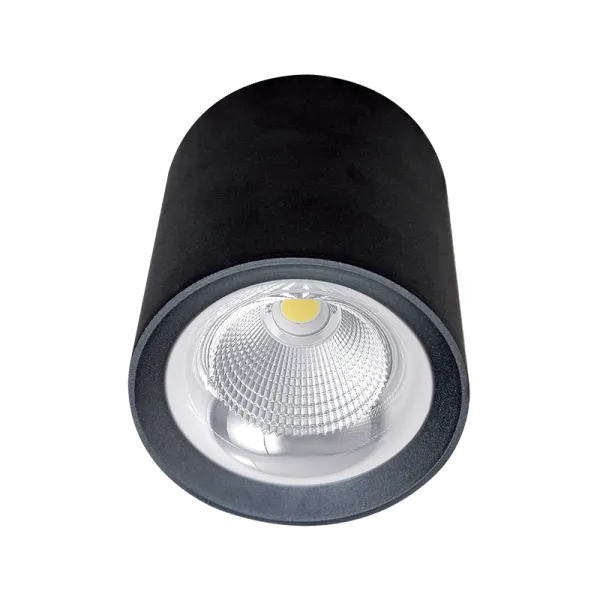 FLCOM LED griestu apgaismojums, montējams uz virsmas, 40W, 230V, 4000K, 60°, melns