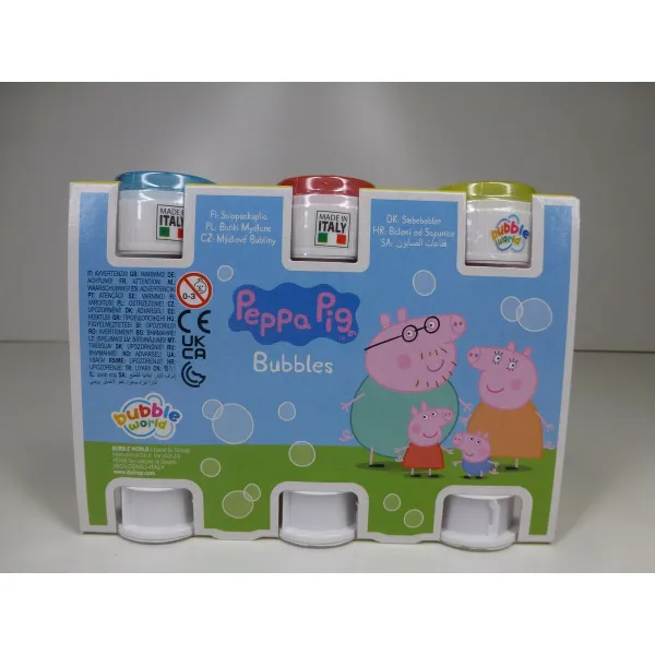 Bubble blower set Peppa Pig 3 Dalys 60 ml (24 vnt.)