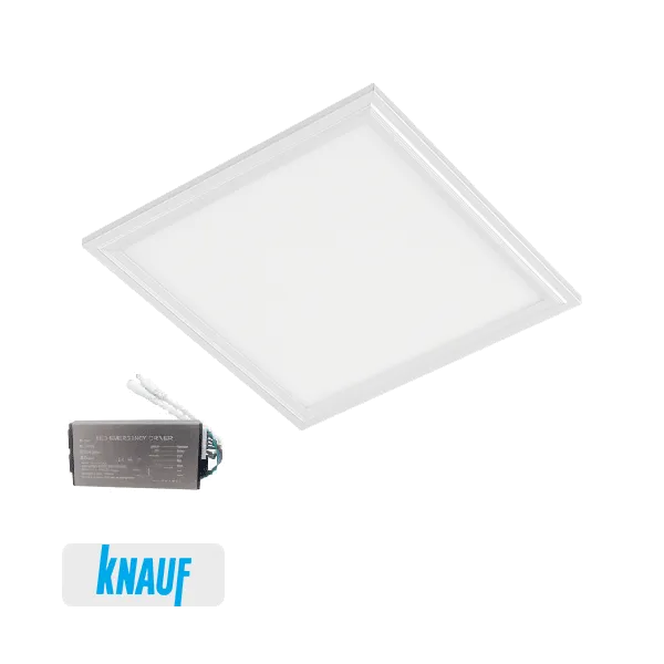 LED panelė gipskartoniui 48W 4000K 595x595mm IP54+avarinis rinkinys