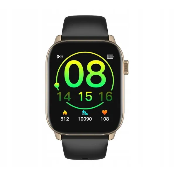 Išmanusis laikrodis Oromed ORO SMART FIT 6 Juoda Auksinis 1,69"