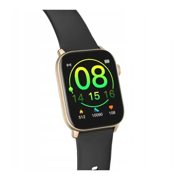 Išmanusis laikrodis Oromed ORO SMART FIT 6 Juoda Auksinis 1,69"