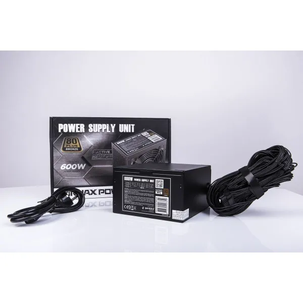 Источник питания GEMBIRD CCC-PSU80P-BBP-600 600 W 80 Plus Bronze
