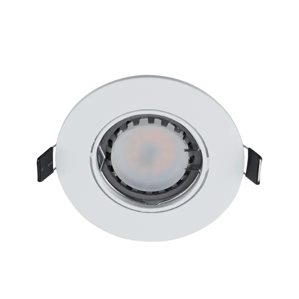 LED plastmasas apaļais prožektors PAR 16 5.5W 2700-3000K balts