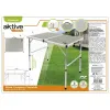 Folding Table Aktive Camping Grey 90 x 70 x 60 cm (2 Units)