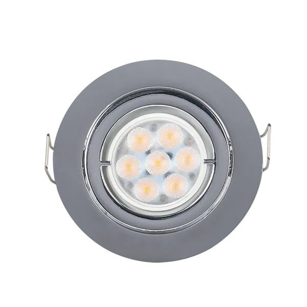 LED metāla apaļais prožektors, augstas jaudas, 6 W, 4000–4300 K, hroms