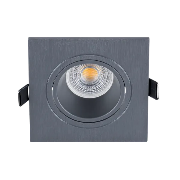 LED plastmasas kvadrātveida prožektors PAR 16 COB 7W 4000-4300K grafīts