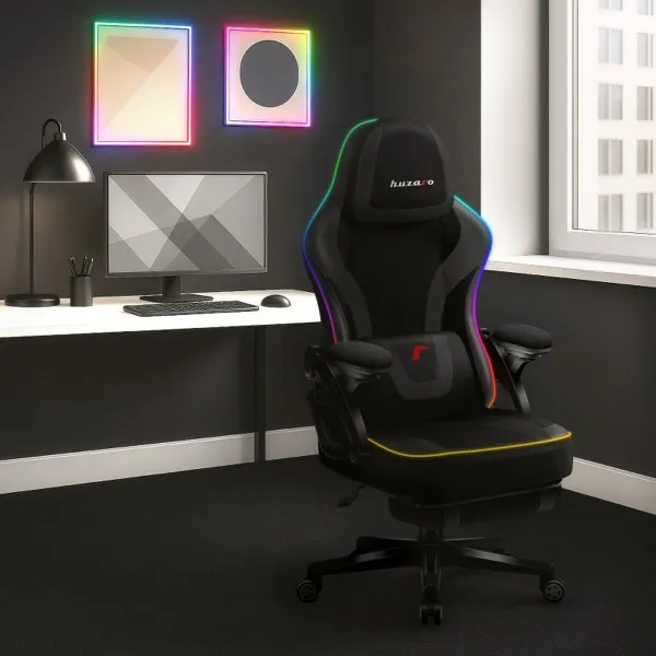 Žaidimų kėdė Huzaro HZ-FORCE 4.6 RGB BLACK MESH