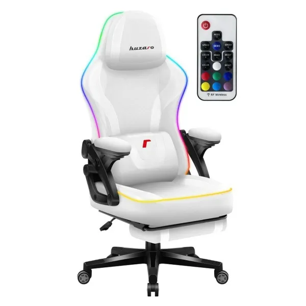 Žaidimų kėdė Huzaro HZ-FORCE 4.6 RGB WHITE MESH