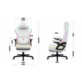 Pelituoli Huzaro HZ-FORCE 4.6 RGB WHITE MESH
