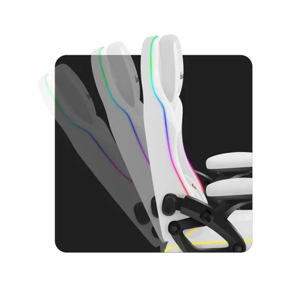 Žaidimų kėdė Huzaro HZ-FORCE 4.6 RGB WHITE MESH