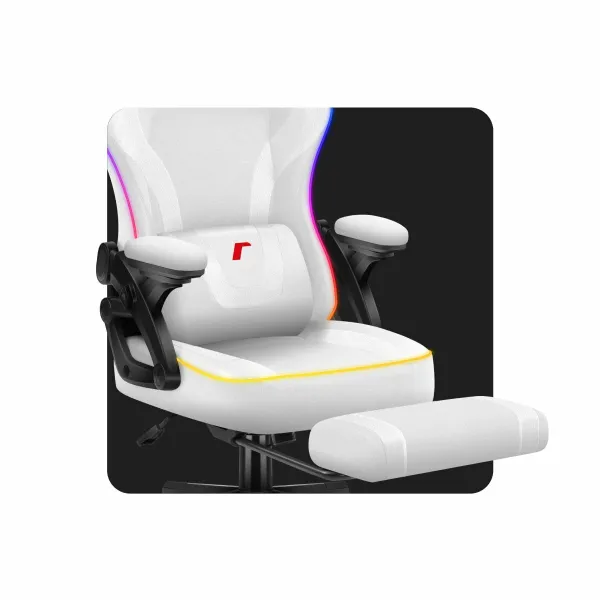 Žaidimų kėdė Huzaro HZ-FORCE 4.6 RGB WHITE MESH