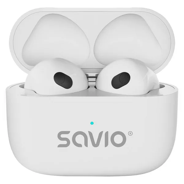 Belaidės ausinės Savio TWS-01PRO Balta