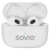Belaidės ausinės Savio TWS-01PRO Balta