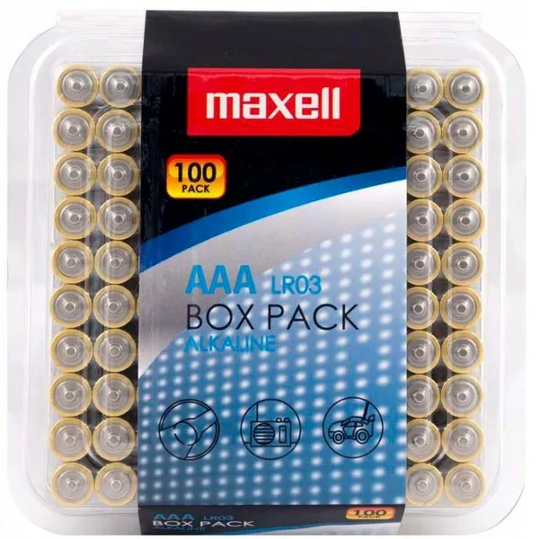 Baterijas Maxell 100PK BOX 1,5 V (100 gb.)