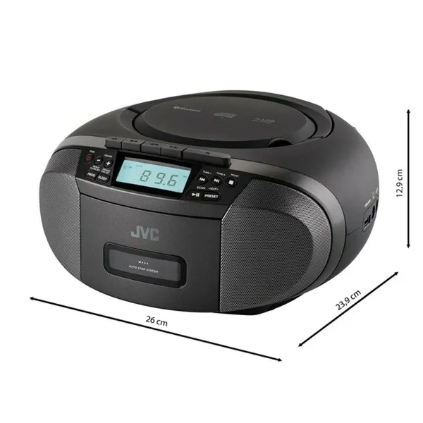 Radijo kasetė JVC JVCRCE444B Juoda AM/FM