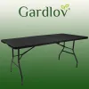 Folding garden table black 180cm