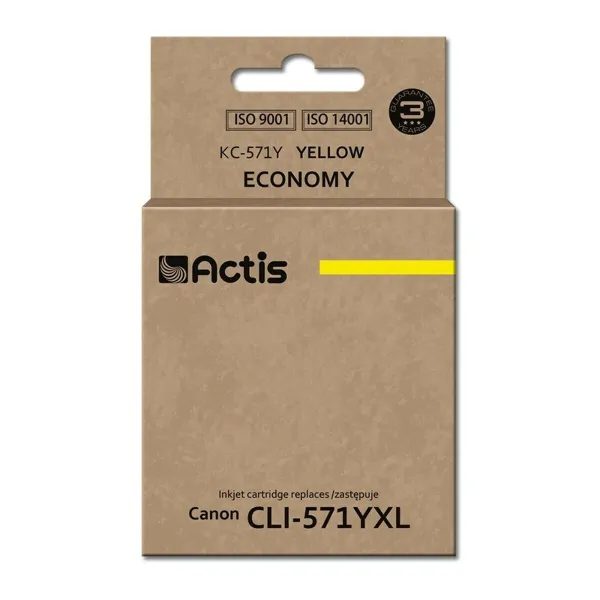 Originali rašalo kasetė Actis KC-571Y Geltona Balta