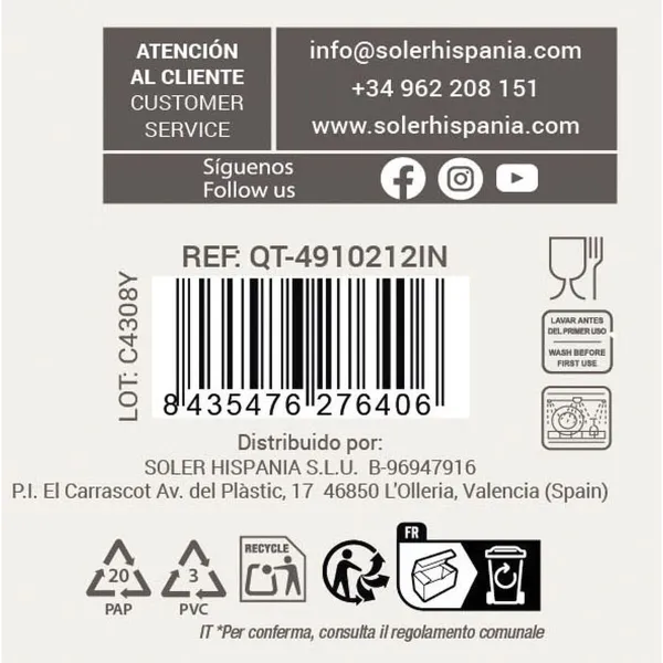 Cookware Quttin Genova 12 Pieces (2 Units)