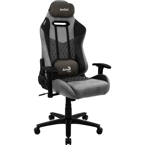 Žaidimų kėdė Aerocool DUKE AeroSuede 180º Juoda Pilka