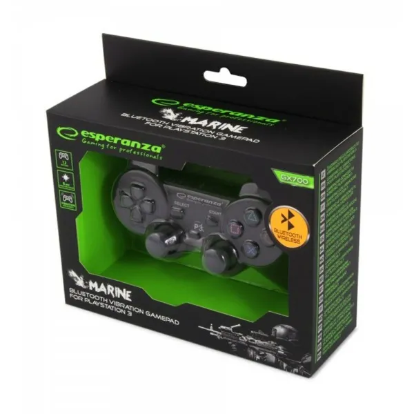 Bezvadu Datorspēļu kontrolieris Esperanza Marine GX700 Melns Bluetooth PlayStation 3