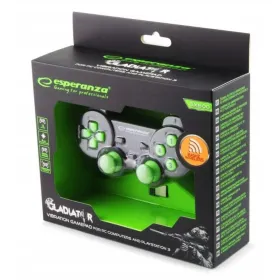 Langaton peliohjain Esperanza Gladiator GX600 USB 2.0 Musta Vihreä PC PlayStation 3